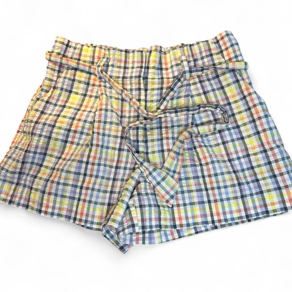 LOFT Gingham Paperbag Shorts – Size M - Picture 4 of 9